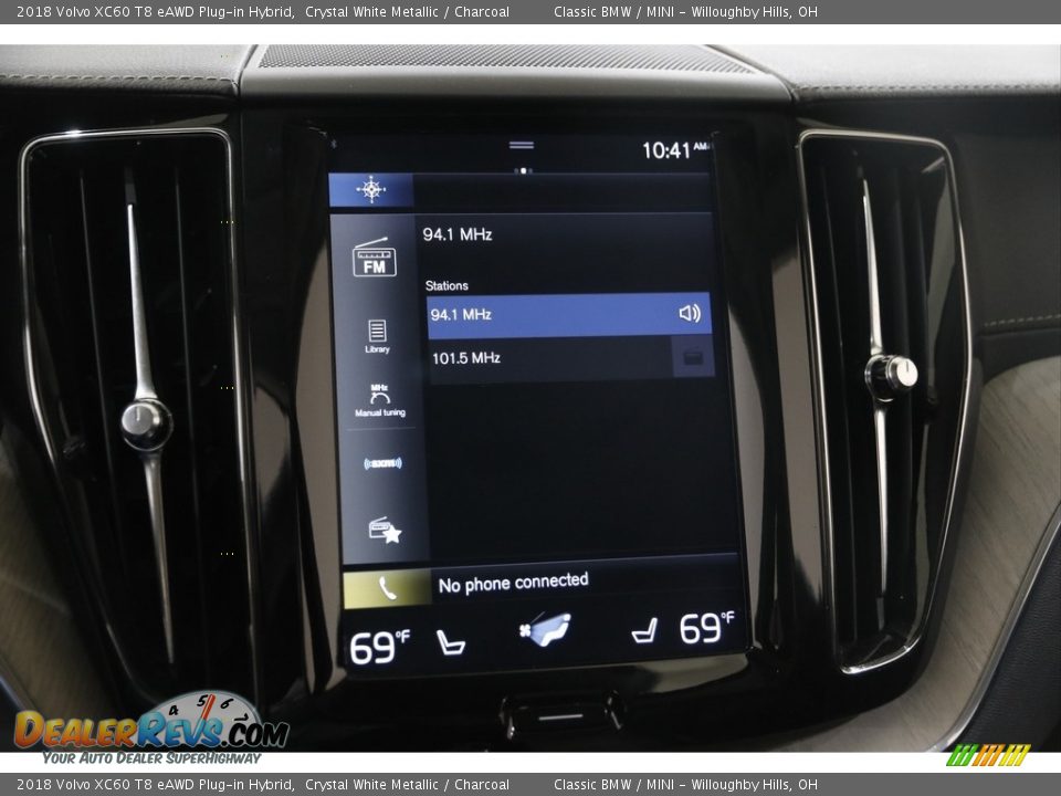 Controls of 2018 Volvo XC60 T8 eAWD Plug-in Hybrid Photo #13