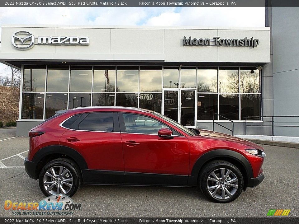 2022 Mazda CX-30 S Select AWD Soul Red Crystal Metallic / Black Photo #1