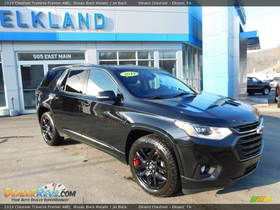 2019 Chevrolet Traverse Premier AWD Mosaic Black Metallic / Jet Black Photo #1