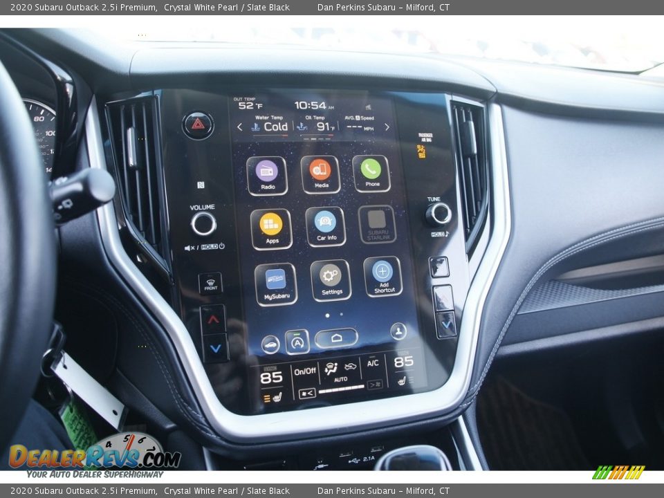 2020 Subaru Outback 2.5i Premium Crystal White Pearl / Slate Black Photo #19