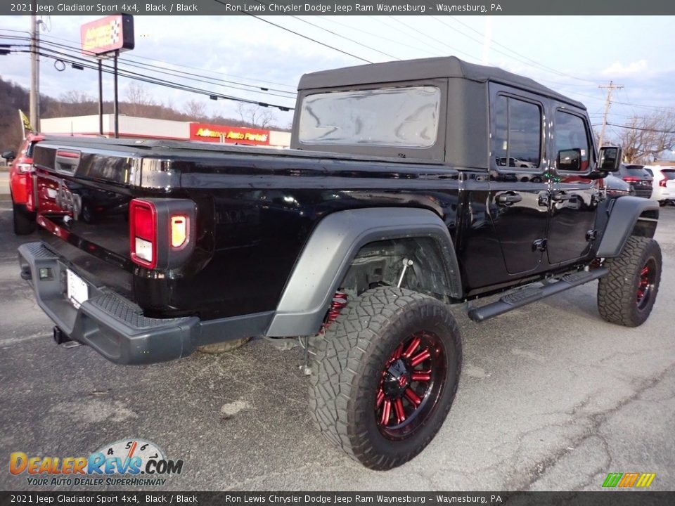 2021 Jeep Gladiator Sport 4x4 Black / Black Photo #6