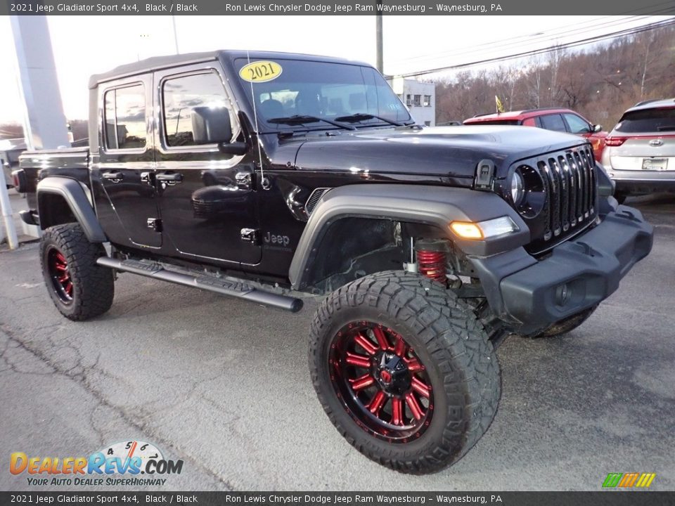 2021 Jeep Gladiator Sport 4x4 Black / Black Photo #8