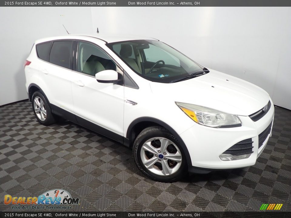 2015 Ford Escape SE 4WD Oxford White / Medium Light Stone Photo #3