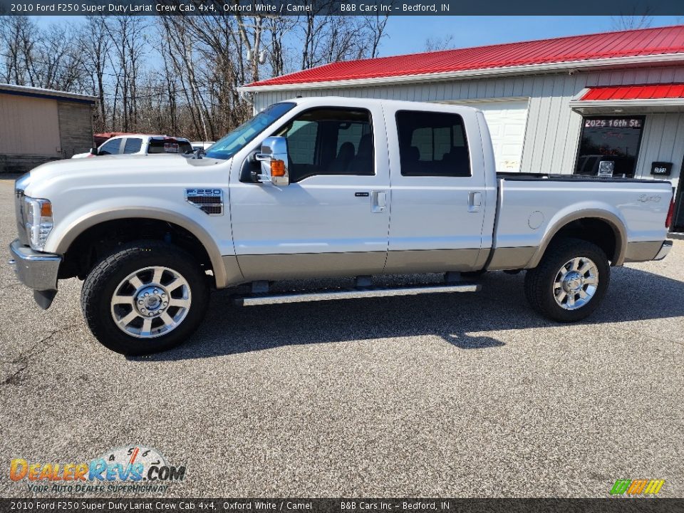 2010 Ford F250 Super Duty Lariat Crew Cab 4x4 Oxford White / Camel Photo #1