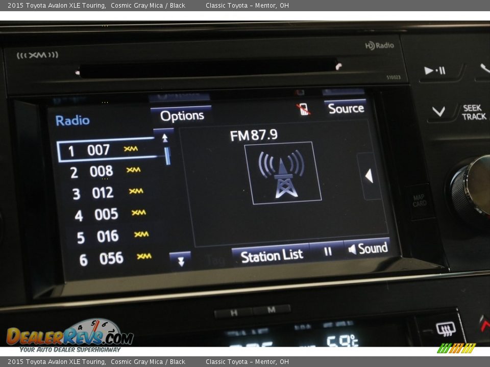 2015 Toyota Avalon XLE Touring Cosmic Gray Mica / Black Photo #11