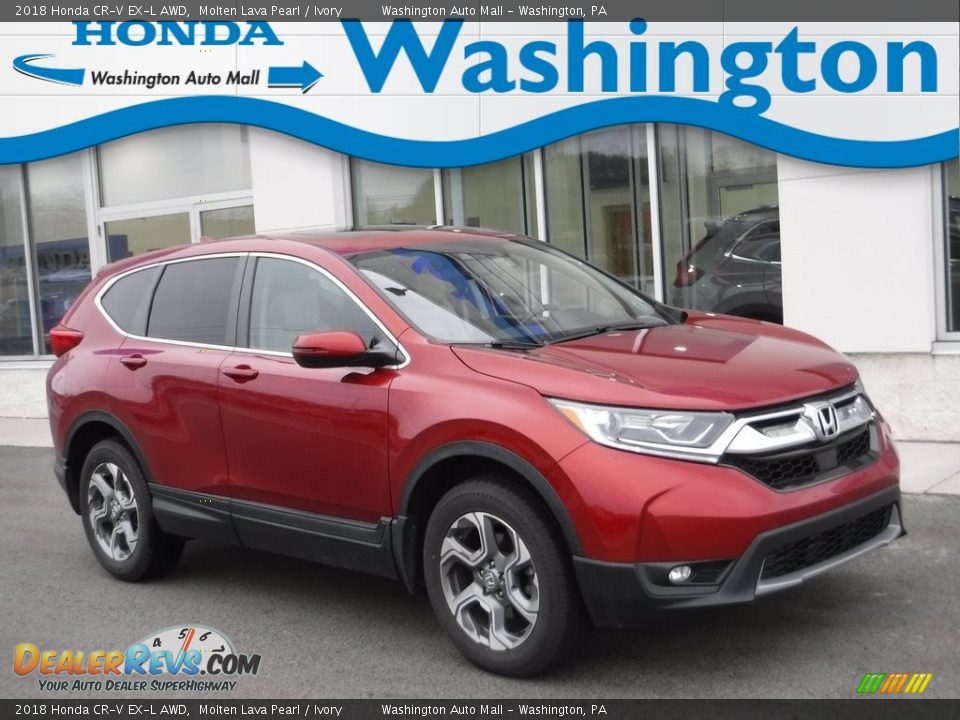 2018 Honda CR-V EX-L AWD Molten Lava Pearl / Ivory Photo #1