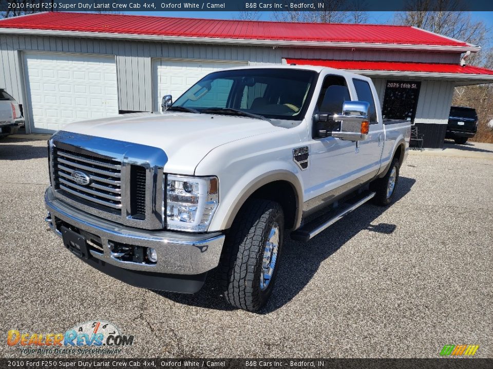 2010 Ford F250 Super Duty Lariat Crew Cab 4x4 Oxford White / Camel Photo #2