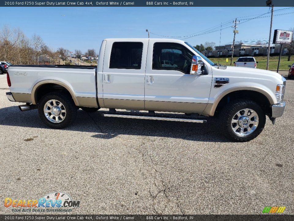 2010 Ford F250 Super Duty Lariat Crew Cab 4x4 Oxford White / Camel Photo #4