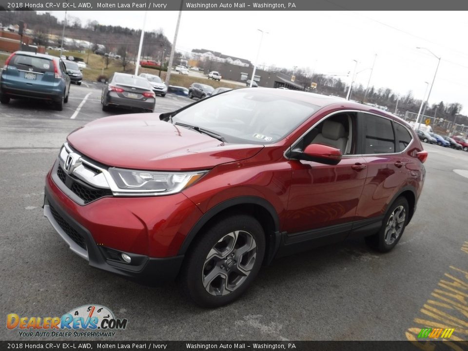 2018 Honda CR-V EX-L AWD Molten Lava Pearl / Ivory Photo #5