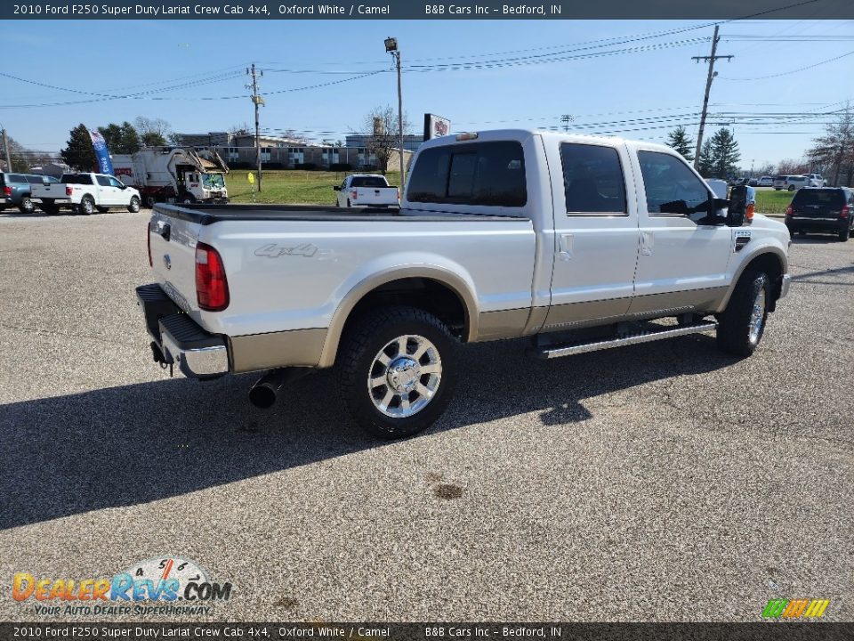 2010 Ford F250 Super Duty Lariat Crew Cab 4x4 Oxford White / Camel Photo #5