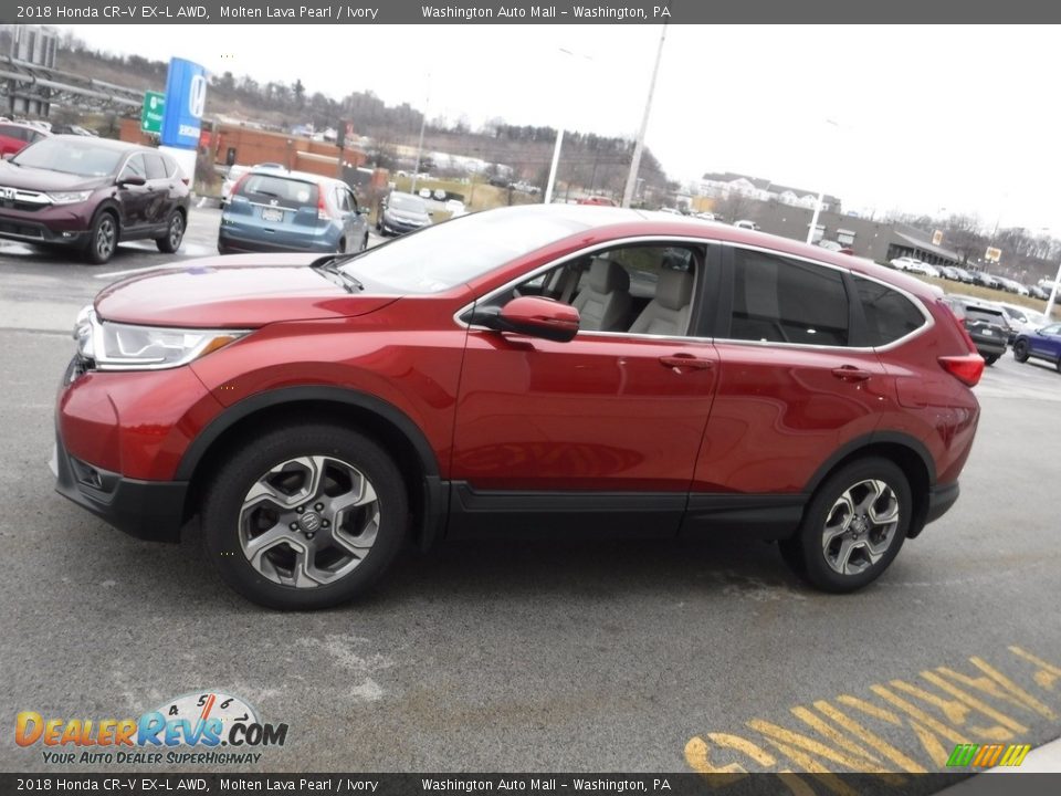 2018 Honda CR-V EX-L AWD Molten Lava Pearl / Ivory Photo #6