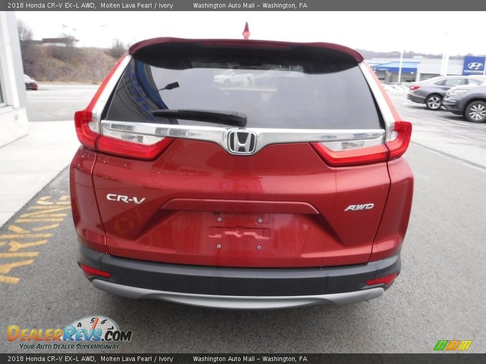 2018 Honda CR-V EX-L AWD Molten Lava Pearl / Ivory Photo #9