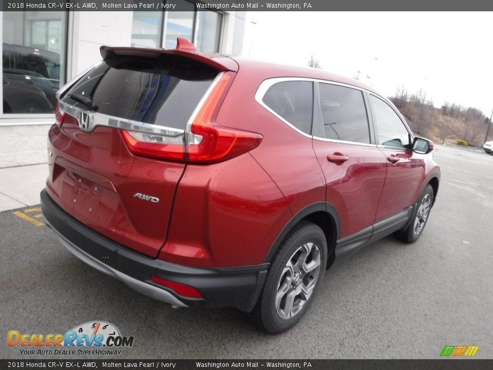 2018 Honda CR-V EX-L AWD Molten Lava Pearl / Ivory Photo #10