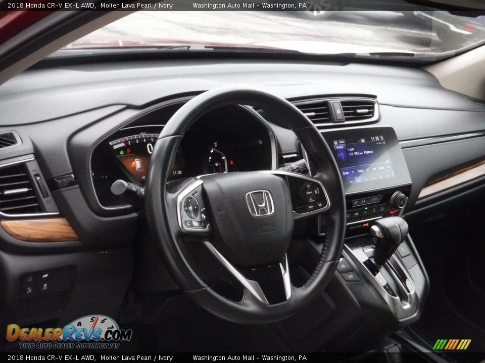 2018 Honda CR-V EX-L AWD Molten Lava Pearl / Ivory Photo #13
