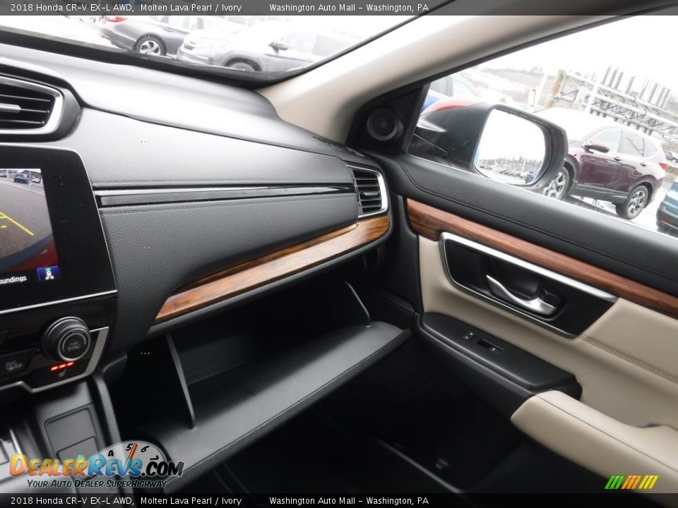 2018 Honda CR-V EX-L AWD Molten Lava Pearl / Ivory Photo #25