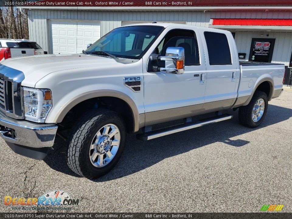 2010 Ford F250 Super Duty Lariat Crew Cab 4x4 Oxford White / Camel Photo #26