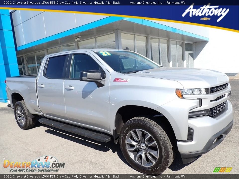 2021 Chevrolet Silverado 1500 RST Crew Cab 4x4 Silver Ice Metallic / Jet Black Photo #1