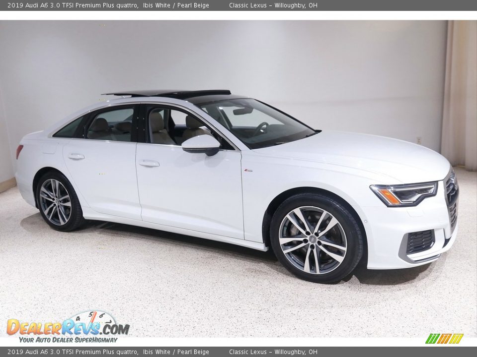 2019 Audi A6 3.0 TFSI Premium Plus quattro Ibis White / Pearl Beige Photo #1