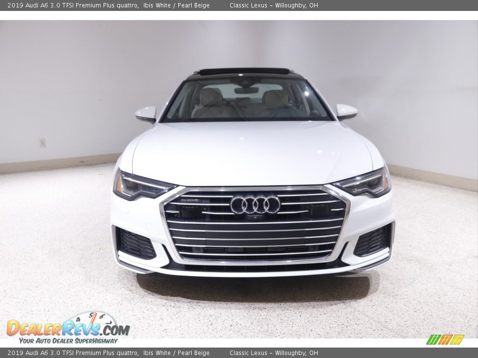 2019 Audi A6 3.0 TFSI Premium Plus quattro Ibis White / Pearl Beige Photo #2