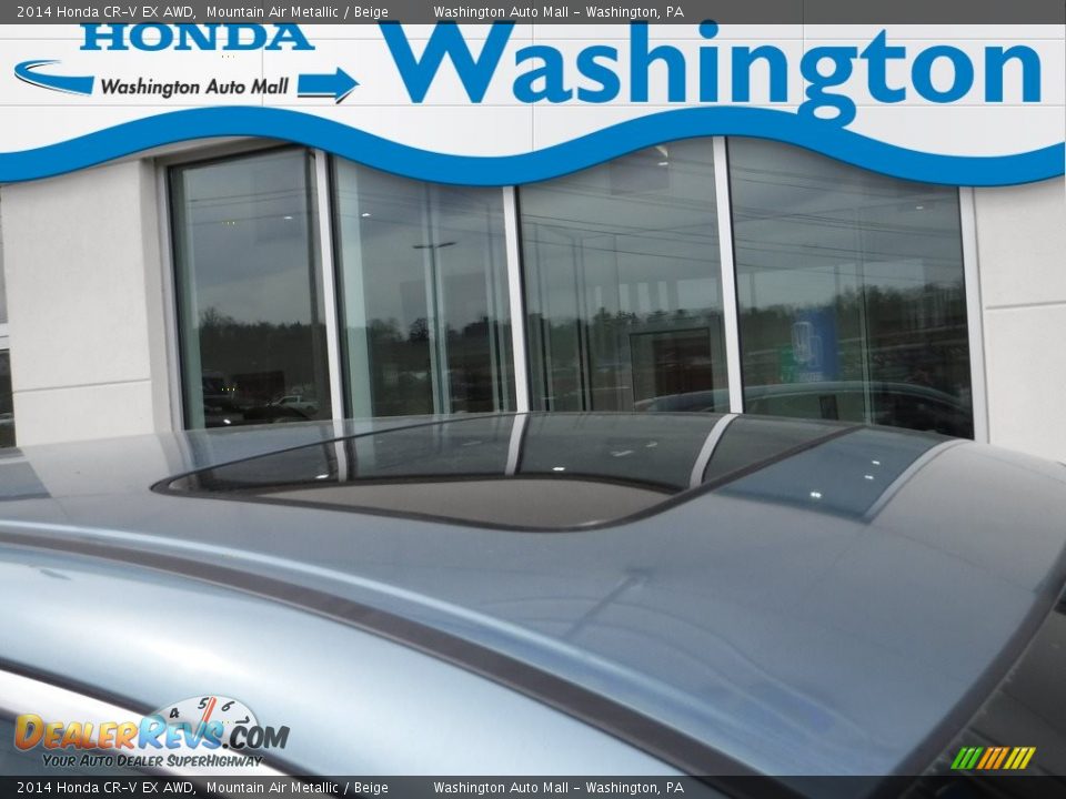 2014 Honda CR-V EX AWD Mountain Air Metallic / Beige Photo #3