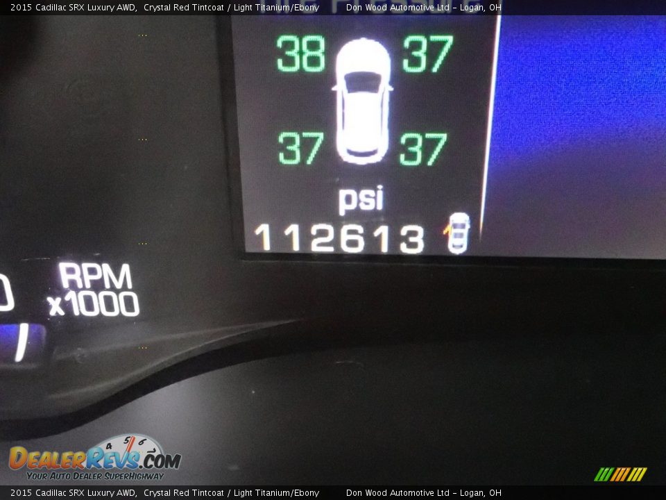 2015 Cadillac SRX Luxury AWD Crystal Red Tintcoat / Light Titanium/Ebony Photo #32