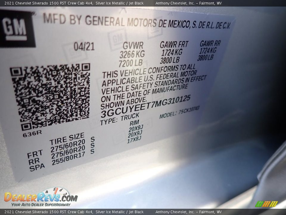 2021 Chevrolet Silverado 1500 RST Crew Cab 4x4 Silver Ice Metallic / Jet Black Photo #15