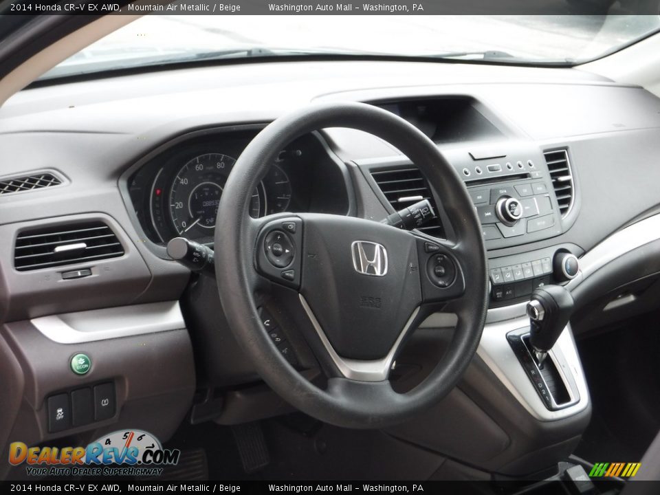 2014 Honda CR-V EX AWD Mountain Air Metallic / Beige Photo #13