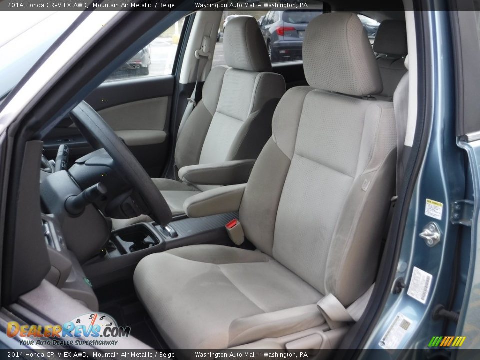 2014 Honda CR-V EX AWD Mountain Air Metallic / Beige Photo #16