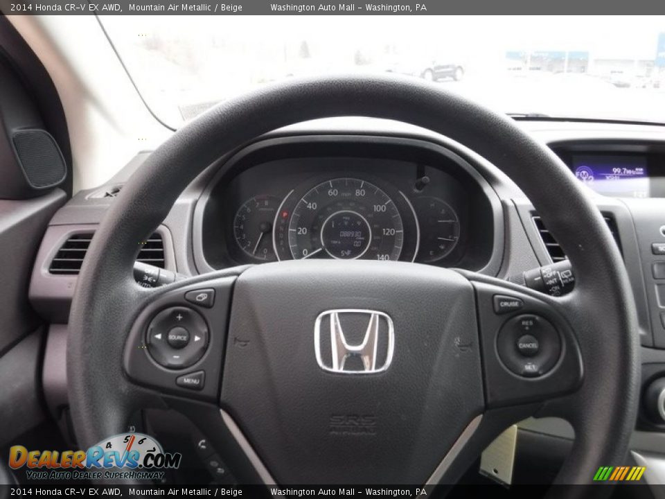 2014 Honda CR-V EX AWD Mountain Air Metallic / Beige Photo #19