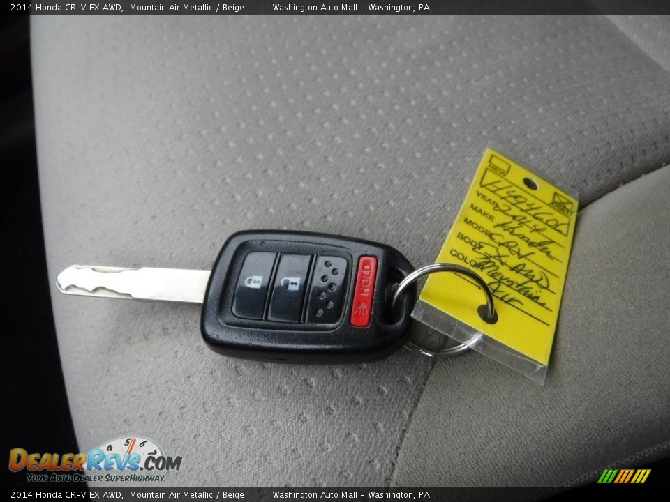 2014 Honda CR-V EX AWD Mountain Air Metallic / Beige Photo #30