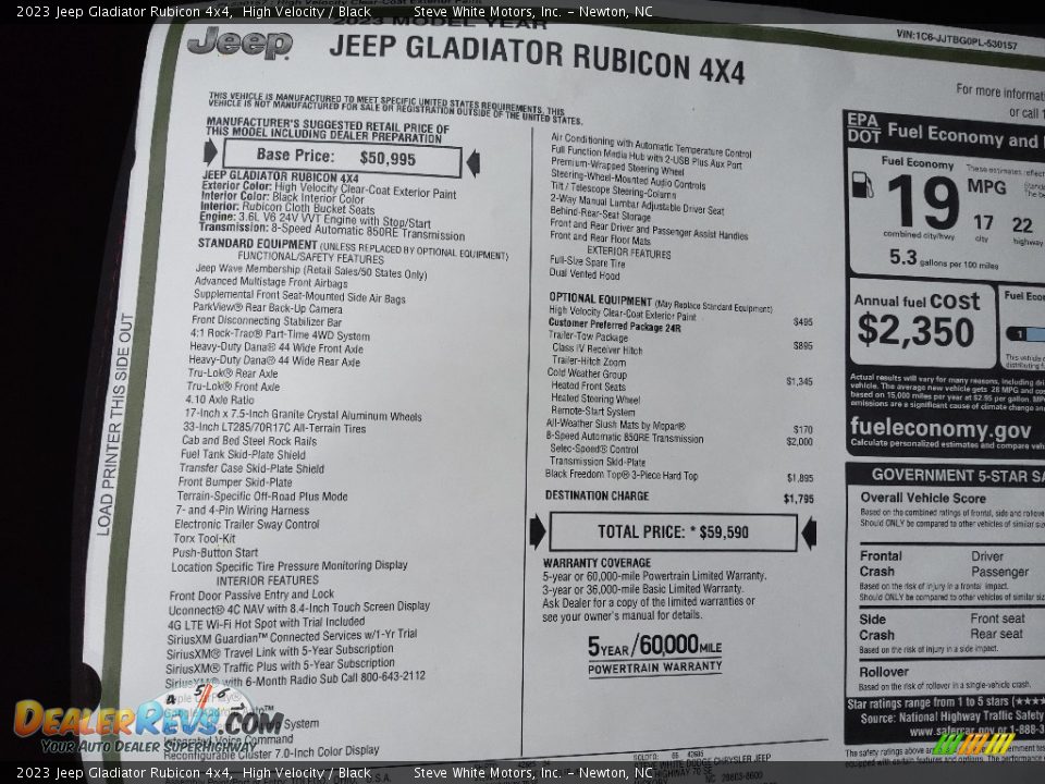 2023 Jeep Gladiator Rubicon 4x4 High Velocity / Black Photo #31