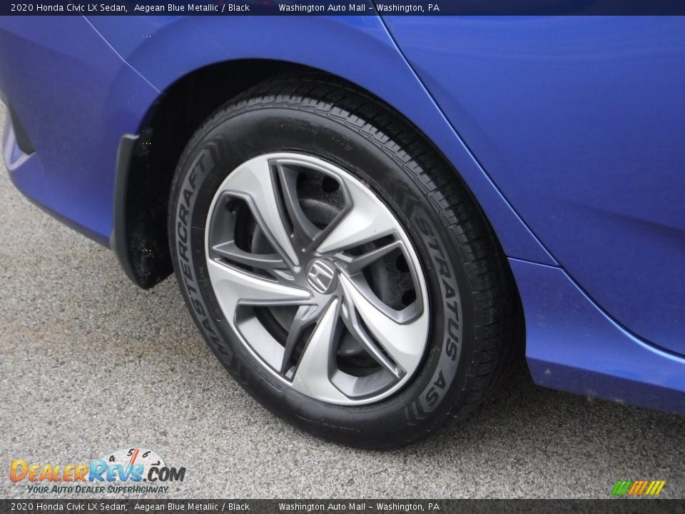 2020 Honda Civic LX Sedan Aegean Blue Metallic / Black Photo #3