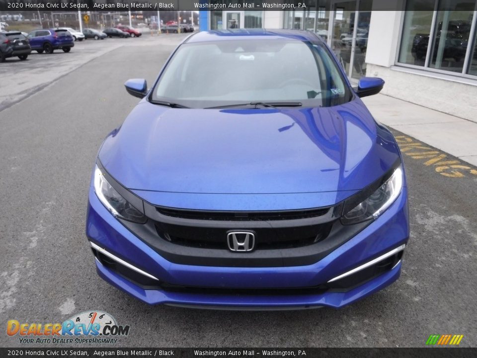 2020 Honda Civic LX Sedan Aegean Blue Metallic / Black Photo #4