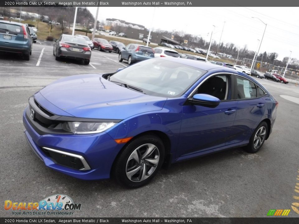 2020 Honda Civic LX Sedan Aegean Blue Metallic / Black Photo #5