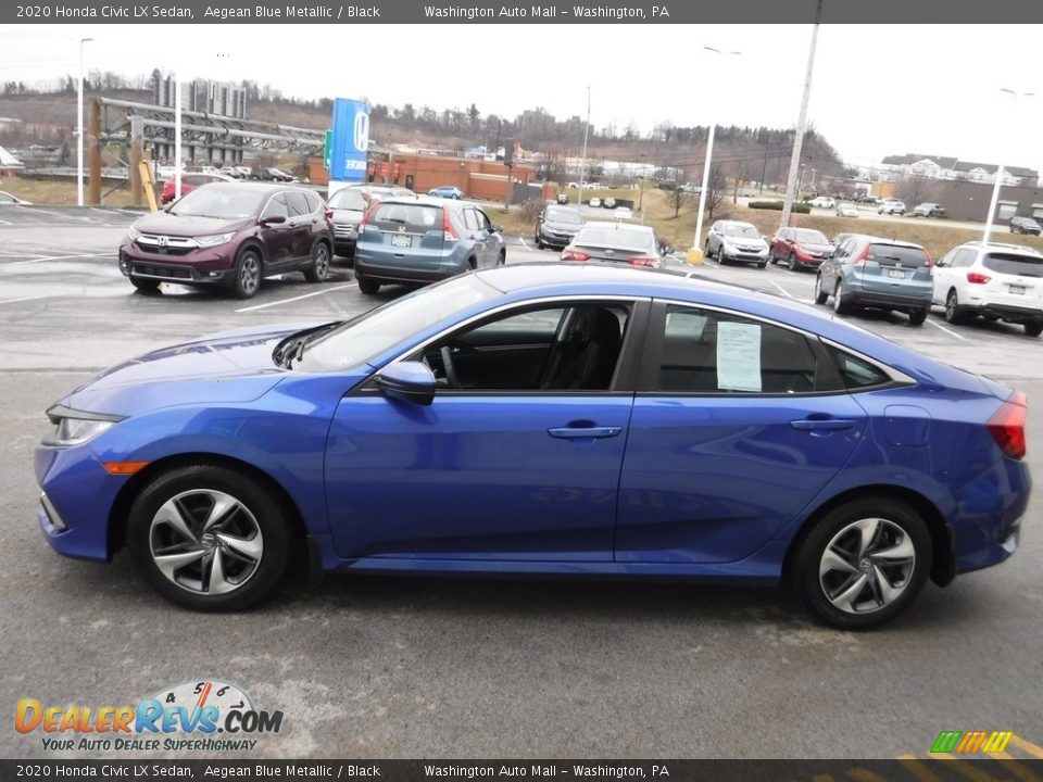 2020 Honda Civic LX Sedan Aegean Blue Metallic / Black Photo #6