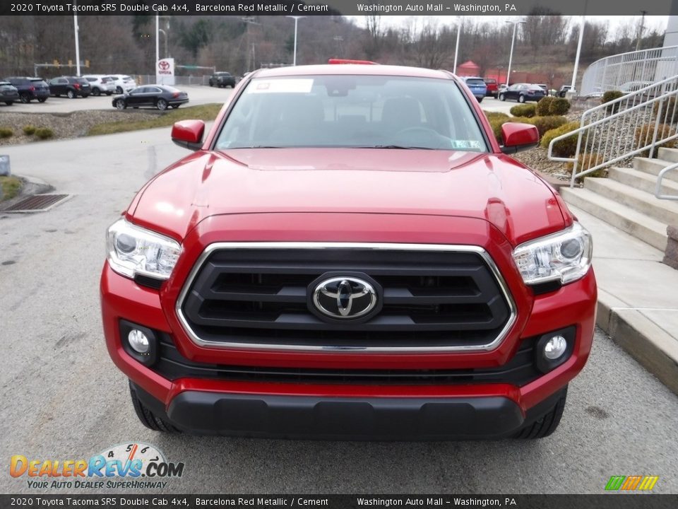 2020 Toyota Tacoma SR5 Double Cab 4x4 Barcelona Red Metallic / Cement Photo #12