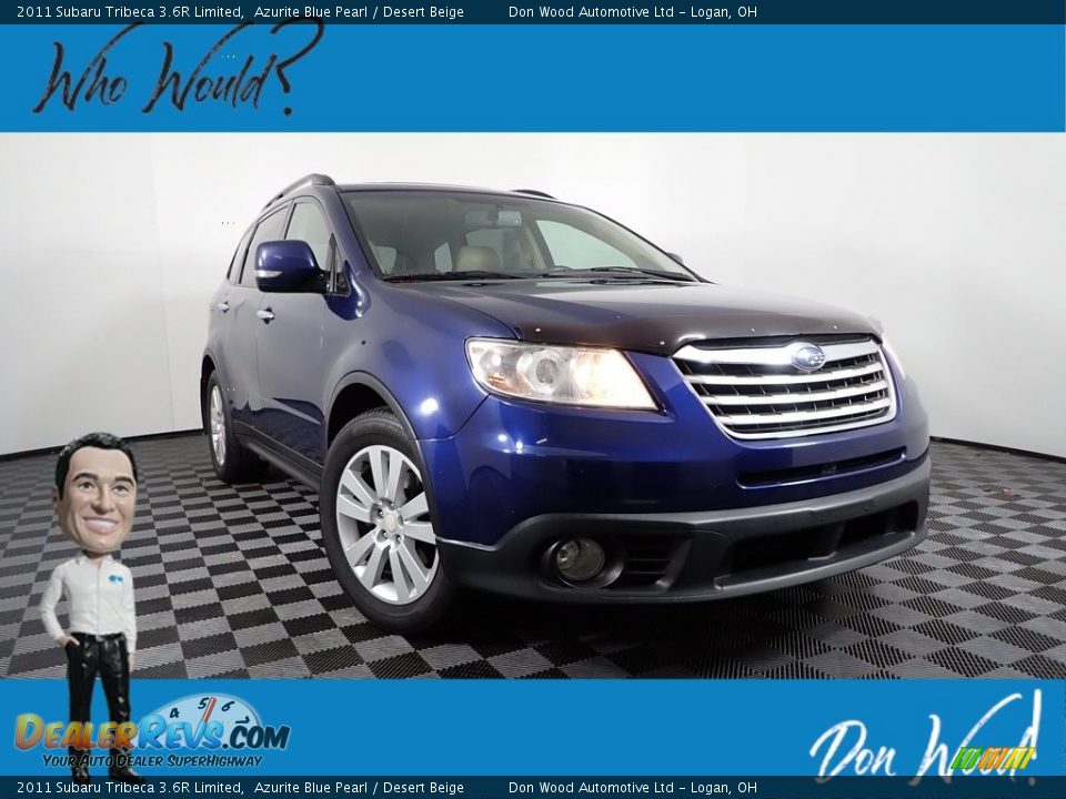 2011 Subaru Tribeca 3.6R Limited Azurite Blue Pearl / Desert Beige Photo #1