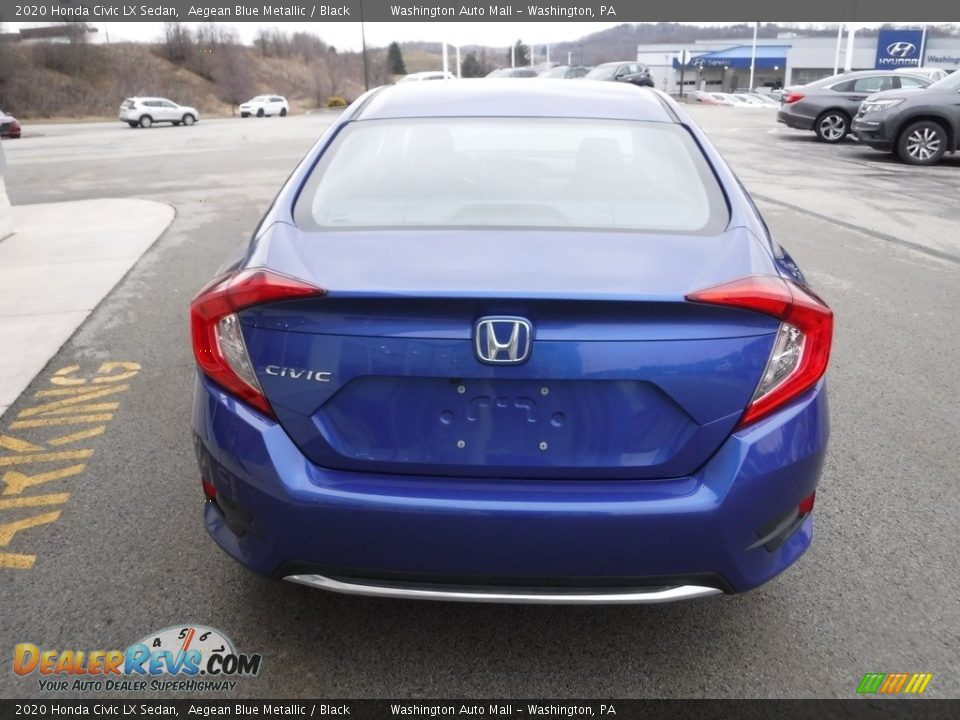 2020 Honda Civic LX Sedan Aegean Blue Metallic / Black Photo #8