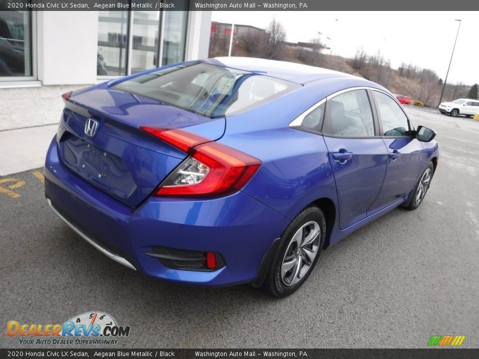 2020 Honda Civic LX Sedan Aegean Blue Metallic / Black Photo #9