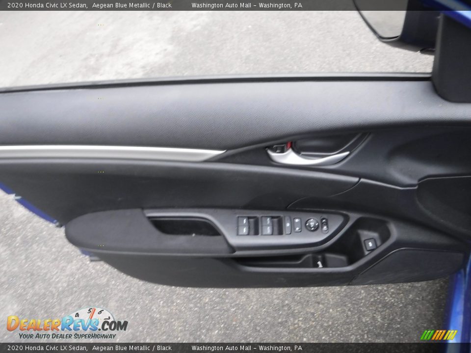 2020 Honda Civic LX Sedan Aegean Blue Metallic / Black Photo #10
