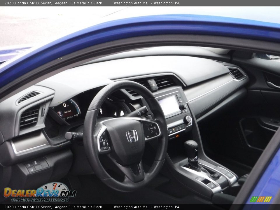 2020 Honda Civic LX Sedan Aegean Blue Metallic / Black Photo #11