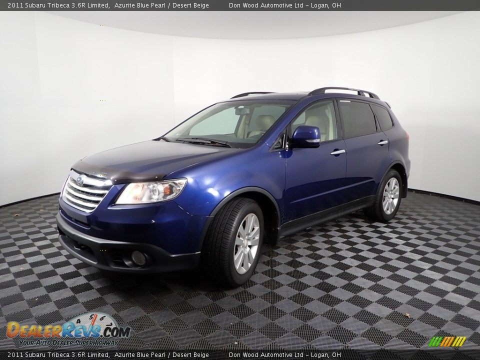 2011 Subaru Tribeca 3.6R Limited Azurite Blue Pearl / Desert Beige Photo #6
