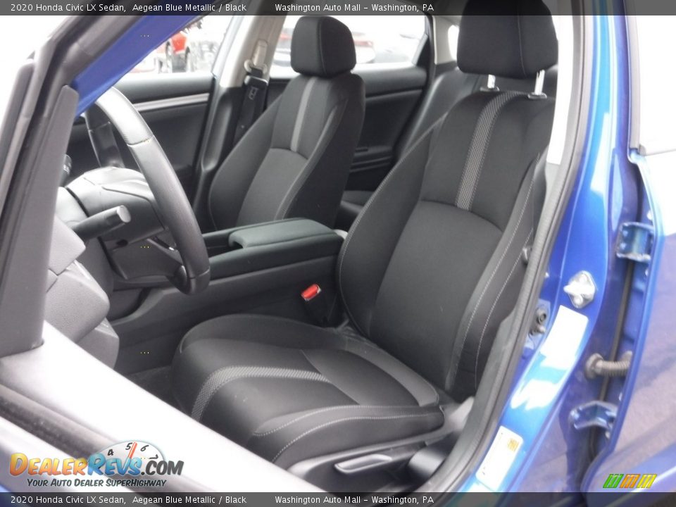 2020 Honda Civic LX Sedan Aegean Blue Metallic / Black Photo #12