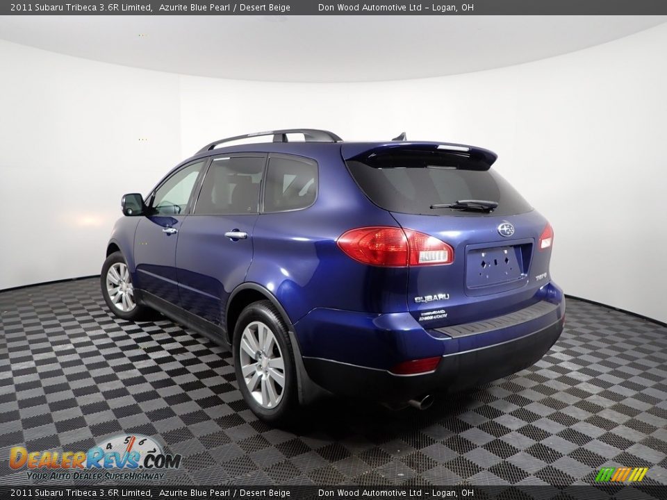 2011 Subaru Tribeca 3.6R Limited Azurite Blue Pearl / Desert Beige Photo #7