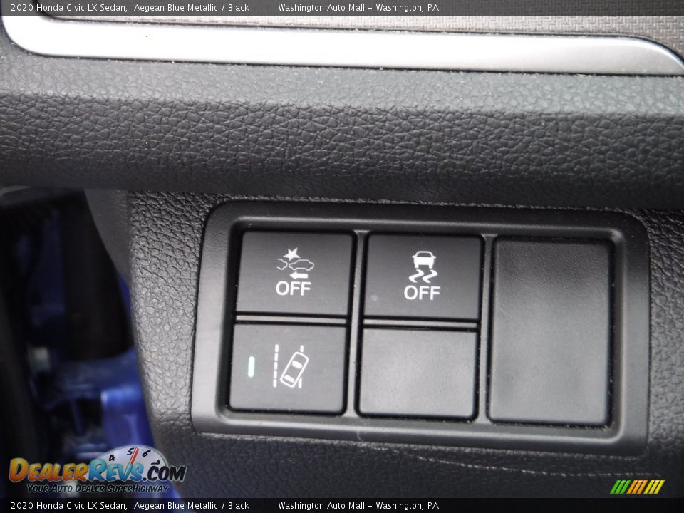 2020 Honda Civic LX Sedan Aegean Blue Metallic / Black Photo #13