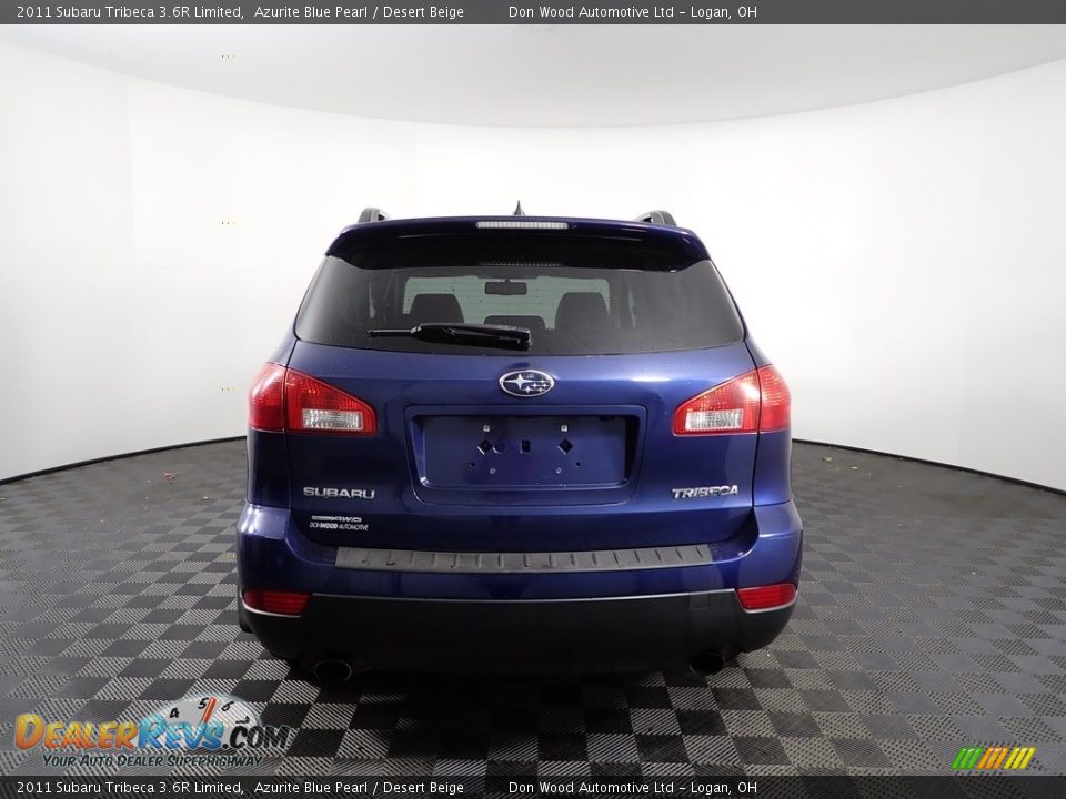 2011 Subaru Tribeca 3.6R Limited Azurite Blue Pearl / Desert Beige Photo #8