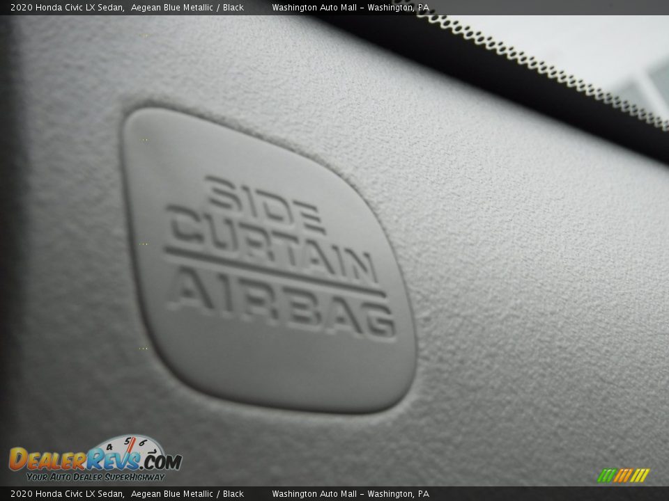 2020 Honda Civic LX Sedan Aegean Blue Metallic / Black Photo #14