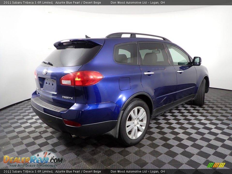 2011 Subaru Tribeca 3.6R Limited Azurite Blue Pearl / Desert Beige Photo #9