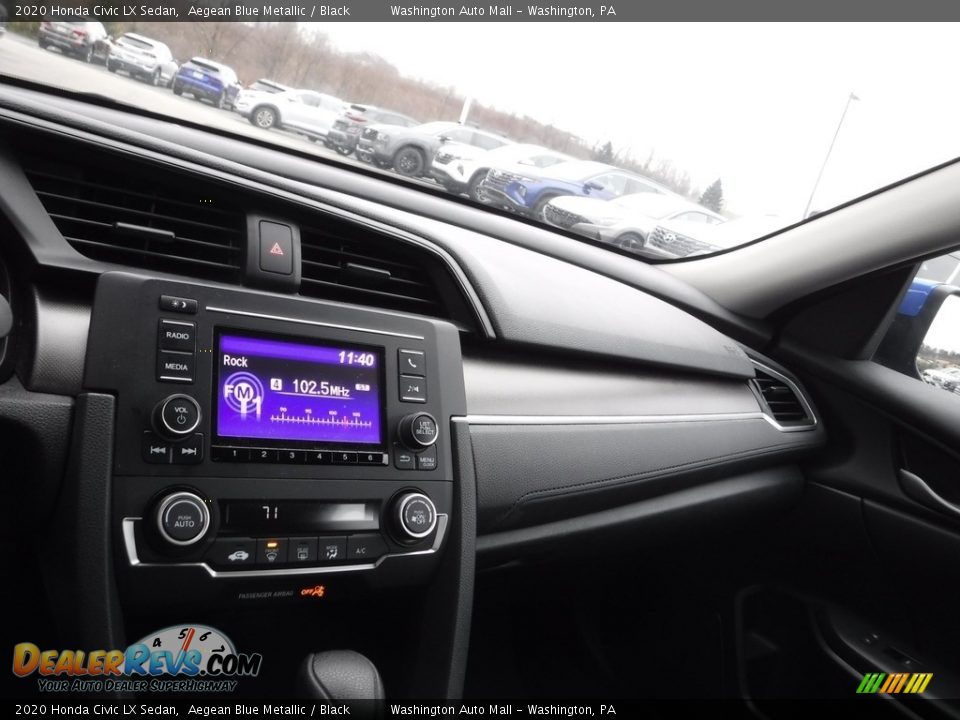 2020 Honda Civic LX Sedan Aegean Blue Metallic / Black Photo #15