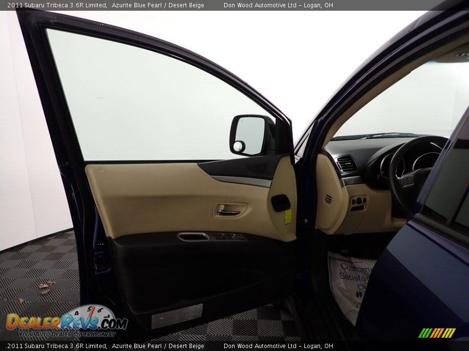 2011 Subaru Tribeca 3.6R Limited Azurite Blue Pearl / Desert Beige Photo #10